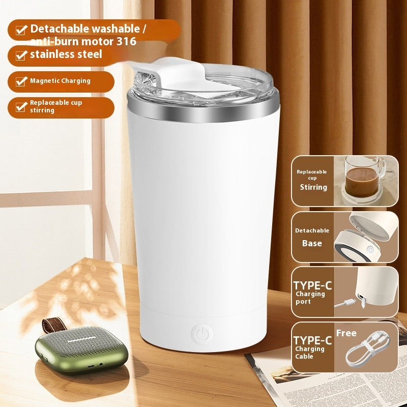 Tasse à café électrique auto-mélangeuse magnétique amovible