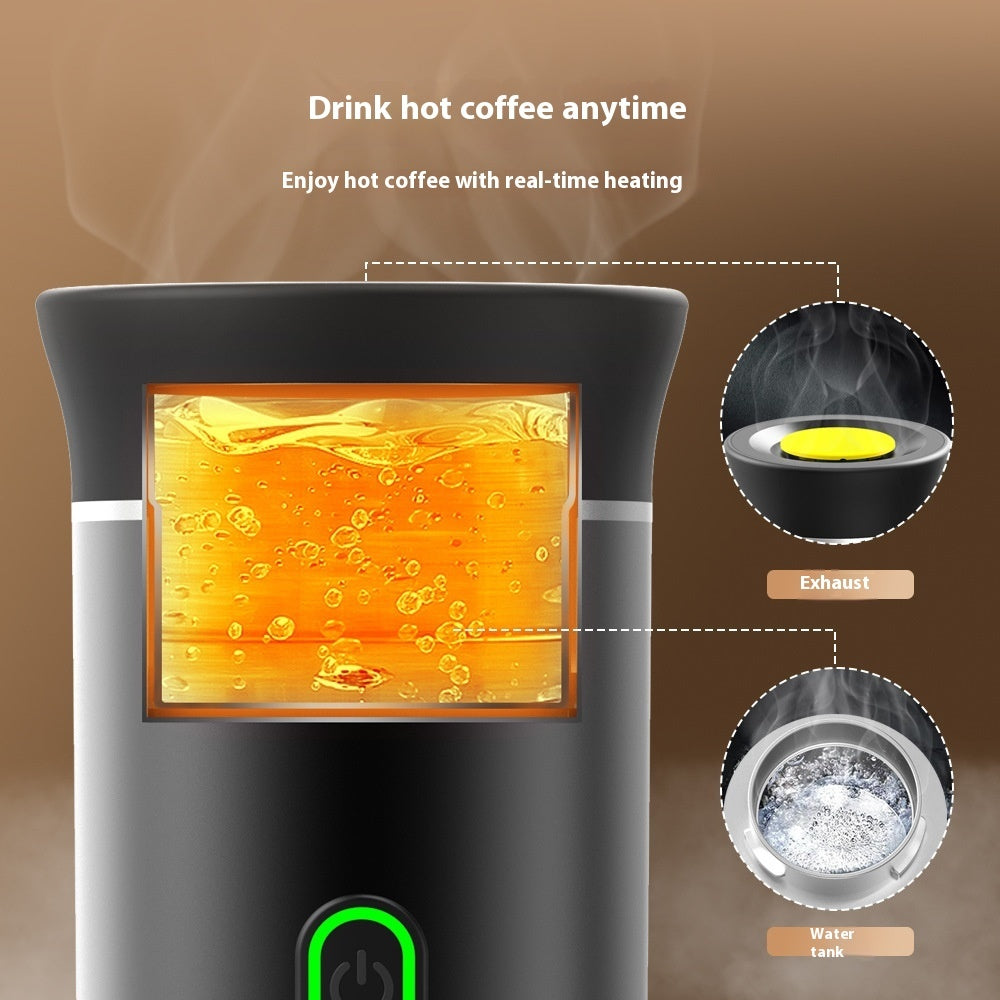Machine à café expresso portable 3-en-1 avec broyeur électrique – Idéale pour les voyages et facile à utiliser