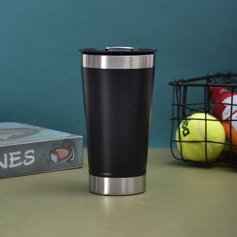 Gobelet à bière en acier inoxydable avec décapsuleur