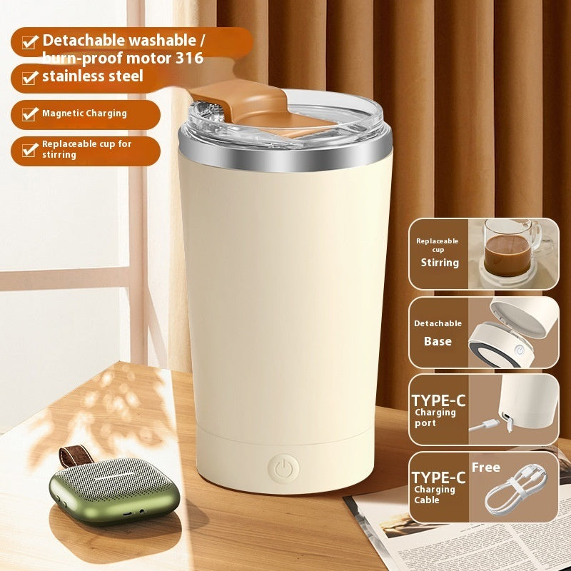 Tasse à café électrique auto-mélangeuse magnétique amovible
