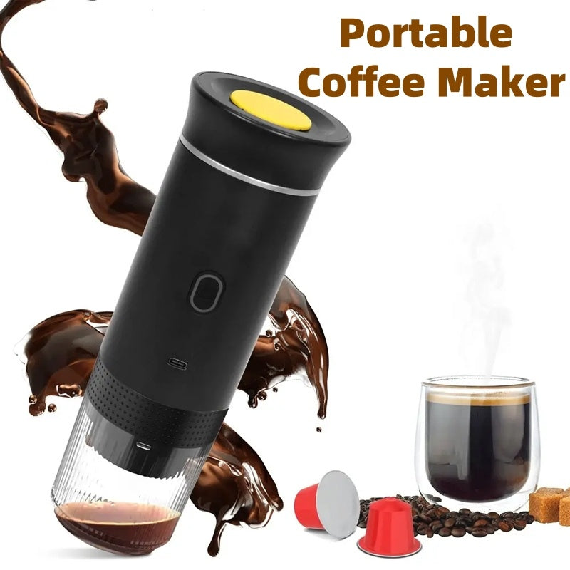 Machine à café expresso portable 3-en-1 avec broyeur électrique – Idéale pour les voyages et facile à utiliser